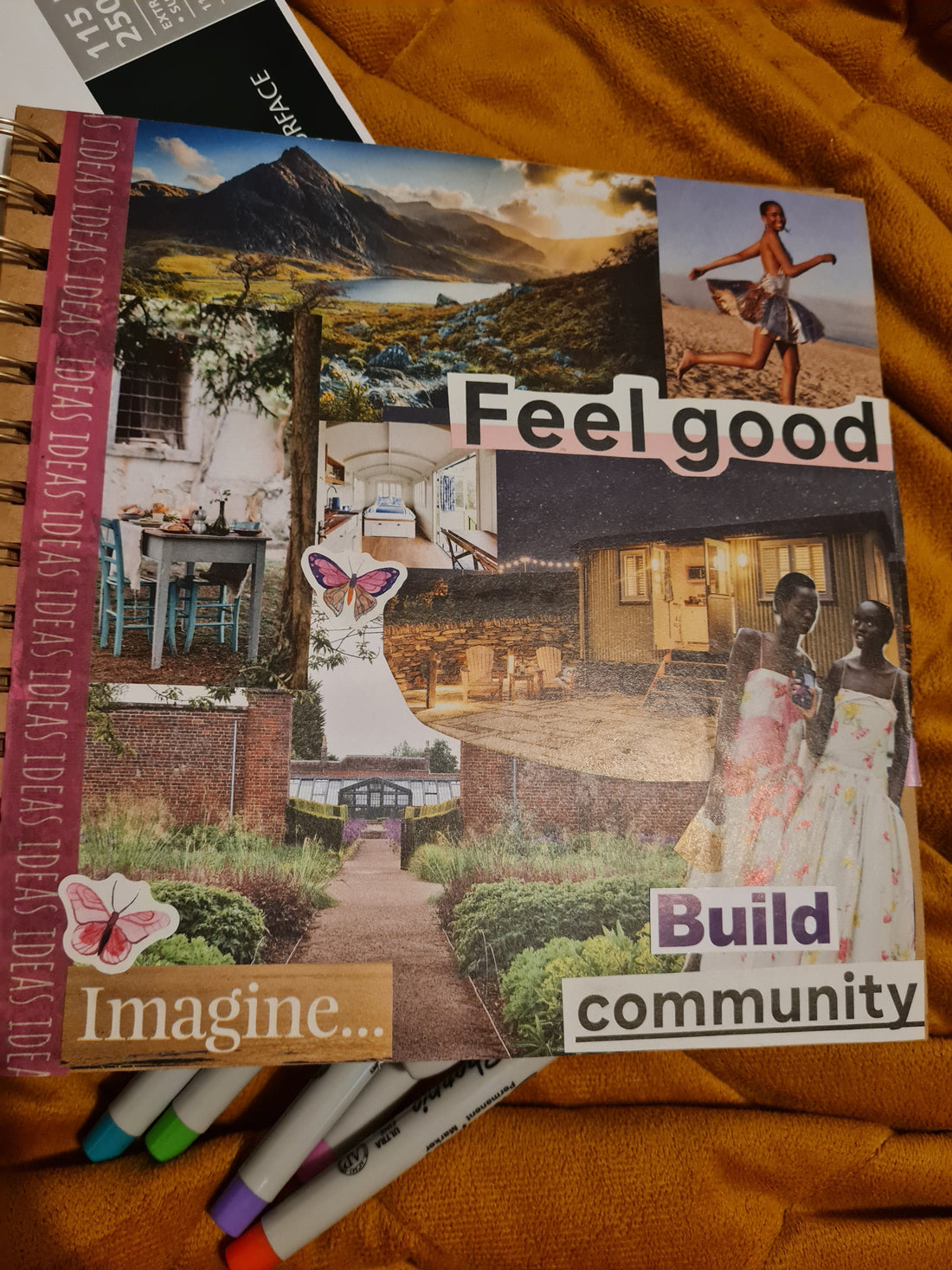 Visionboard depicting the vibe I want for The Joy of Collective